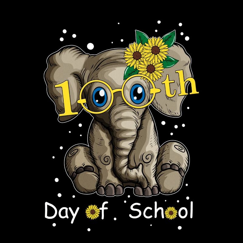 100 Days School Funny Elephant 1 Class Outfit
