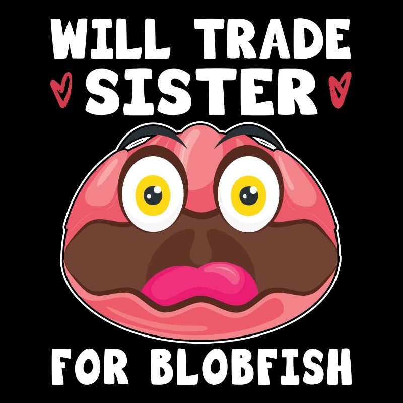 Costume de Blobfish - Visage de poisson Blob laid -