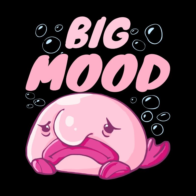 Costume de Blobfish - Visage de poisson Blob laid -