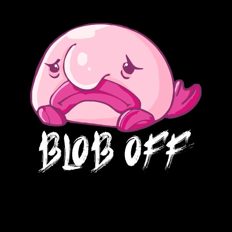 Costume de Blobfish - Visage de poisson Blob laid -