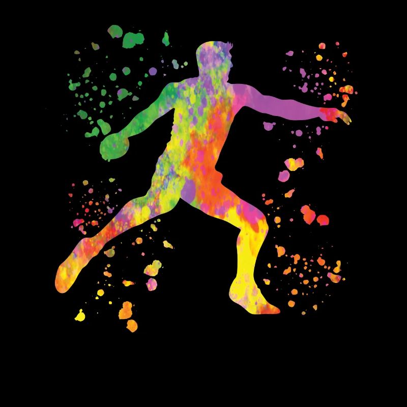 Discus thrower Colorsplash discus throw