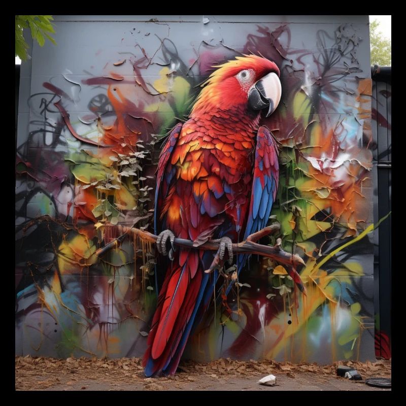 Papagei Graffiti