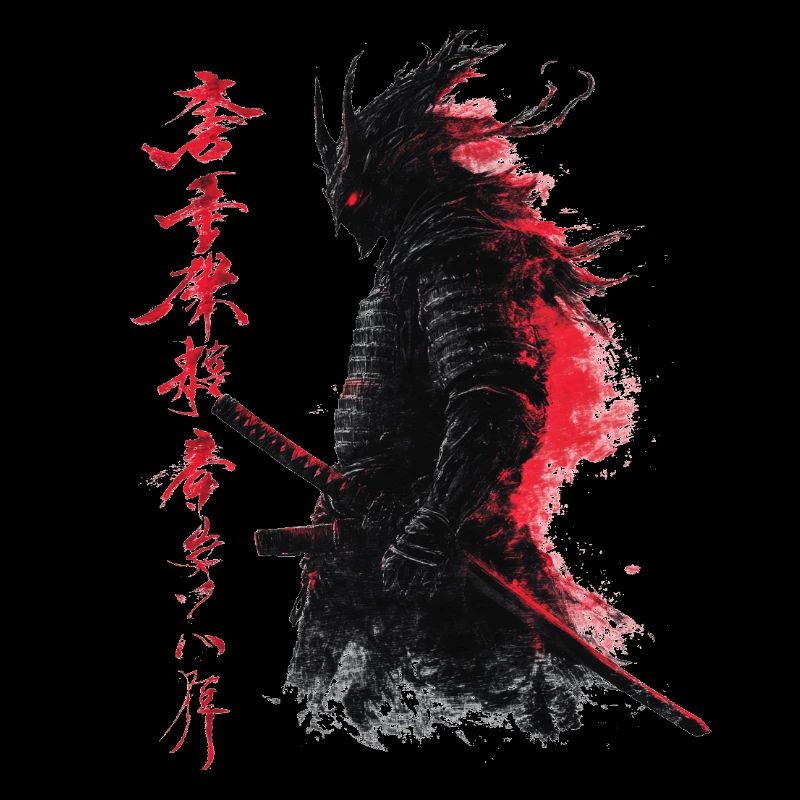 Samurai Japan Krieger Geschenk Asien Blutmond
