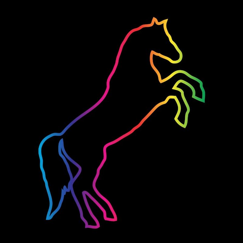 Cheval aux couleurs arc-en-ciel