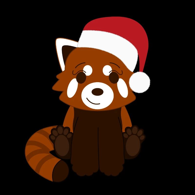 Roter Panda Weihnachten
