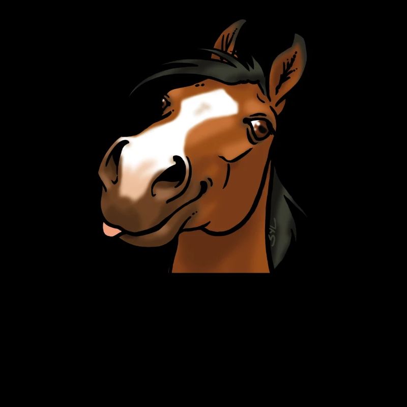 Pferd "I'm awesome" (schwarzer Text)