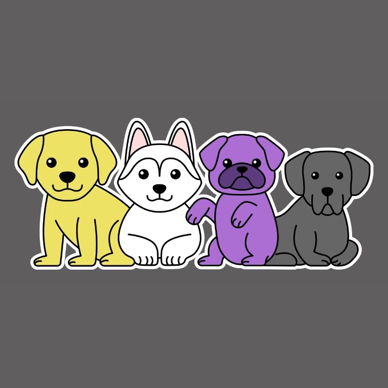 Non-binary flag dog design for proud Enbys