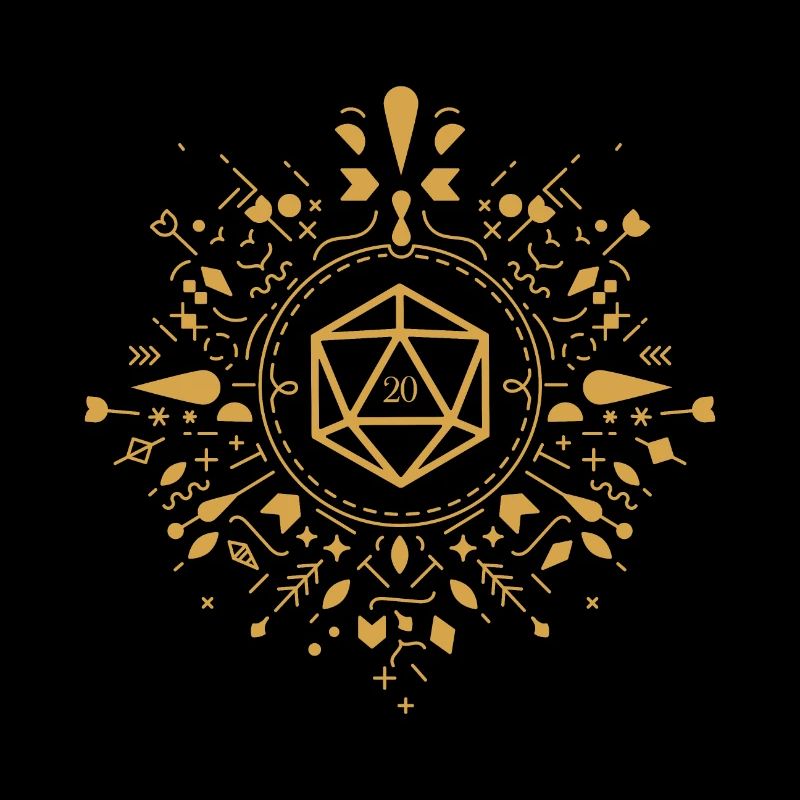 Polyedrisch D20 Würfel Monogramm Tabletop RPG