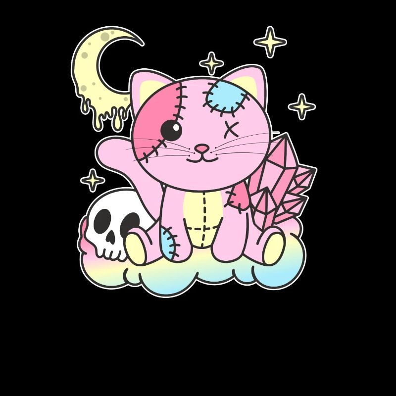 Kawaii Gothic Cat Pastel Gothic Goth