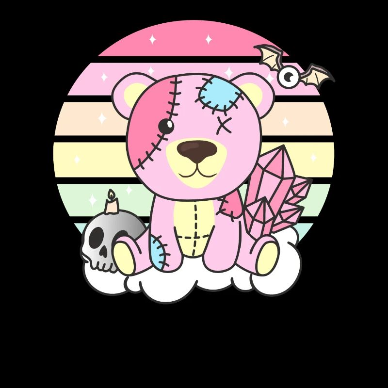 Kawaii Gothic Bear Pastel Gothic Goth