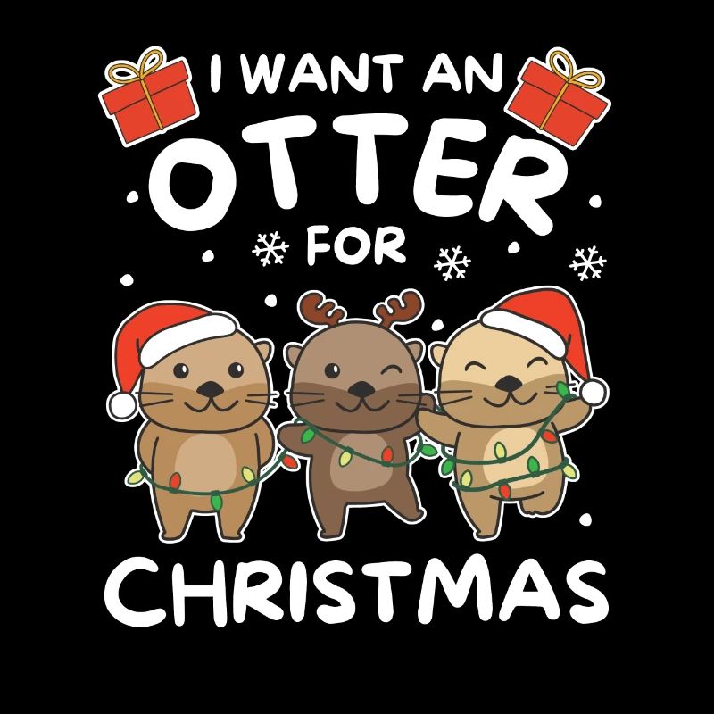Ich will ein Otter zu Weihnachten süße Otters