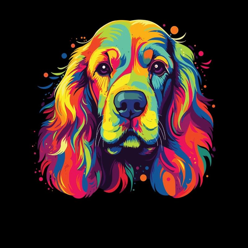 Aquarelle coloré American Cocker Spaniel