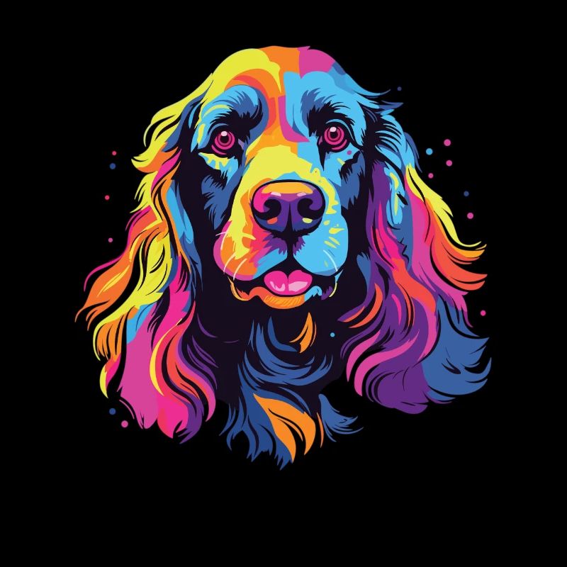 Aquarelle coloré American Cocker Spaniel