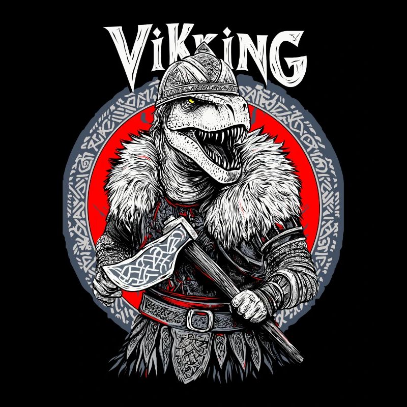Viking Vikings Viking Dini T Rex Dinosaure