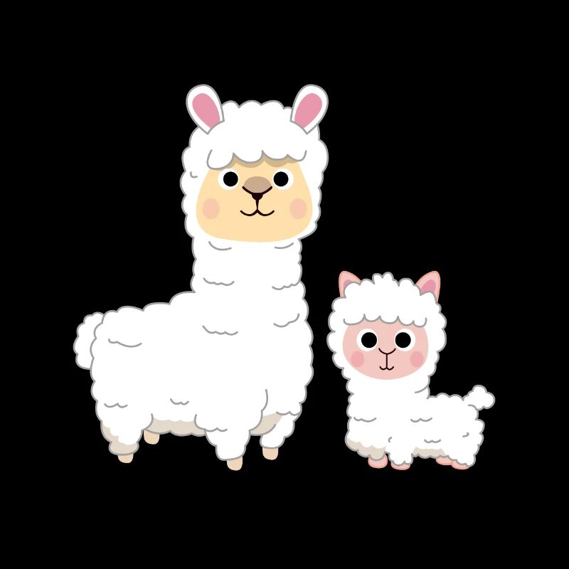 Alpaca comic design alpacas motif gift animals