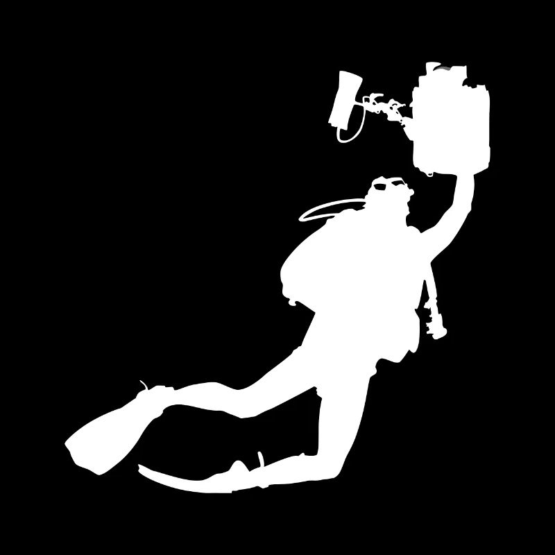 Diver with underwater camera