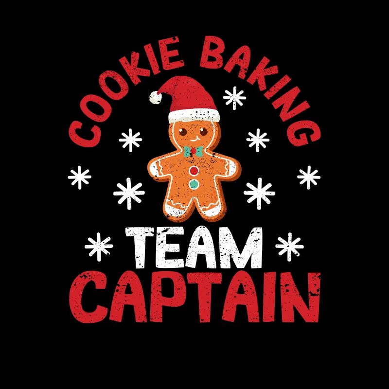 Équipe de cuisson de biscuits Capitaine Vacances de Noël