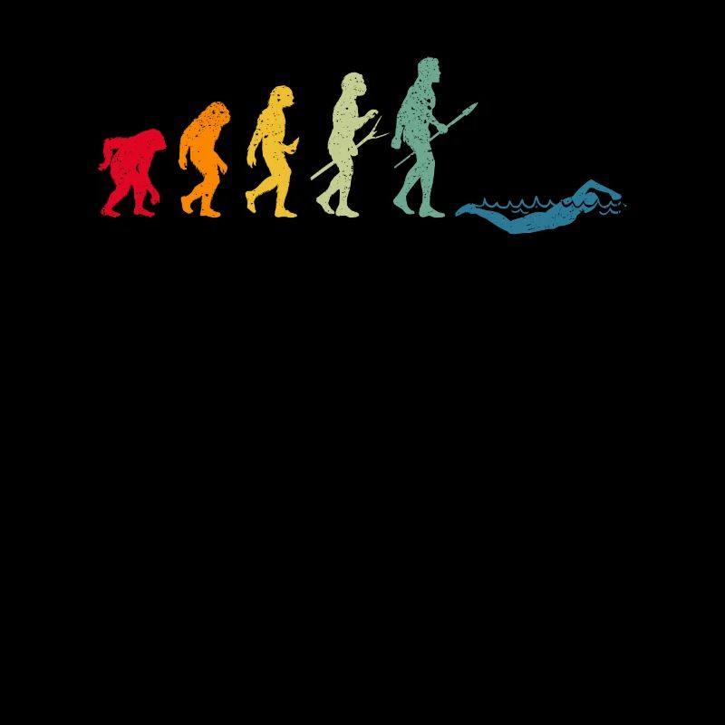 Schwimmen Evolution des Menschen Lustiger Schwimme