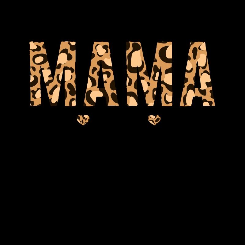 Mutter-Shirt, Mama Leopard Print Customize Tee,