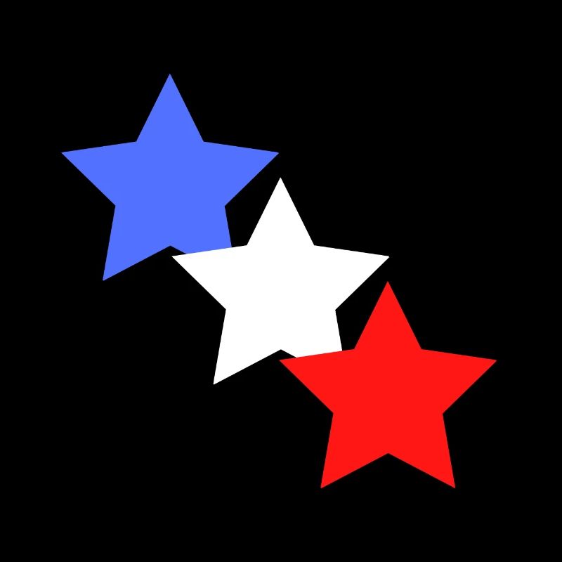 étoile bleu blanc rouge