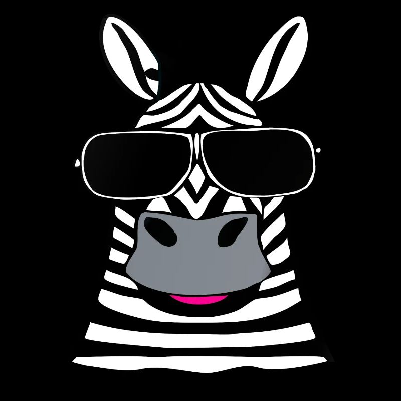 Zebra mit Sonnenbrille