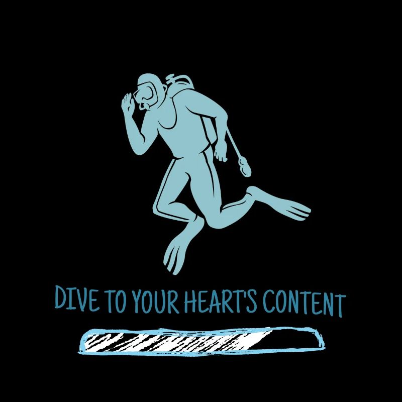Dive To Your Heart's Content Retro Diver Designs