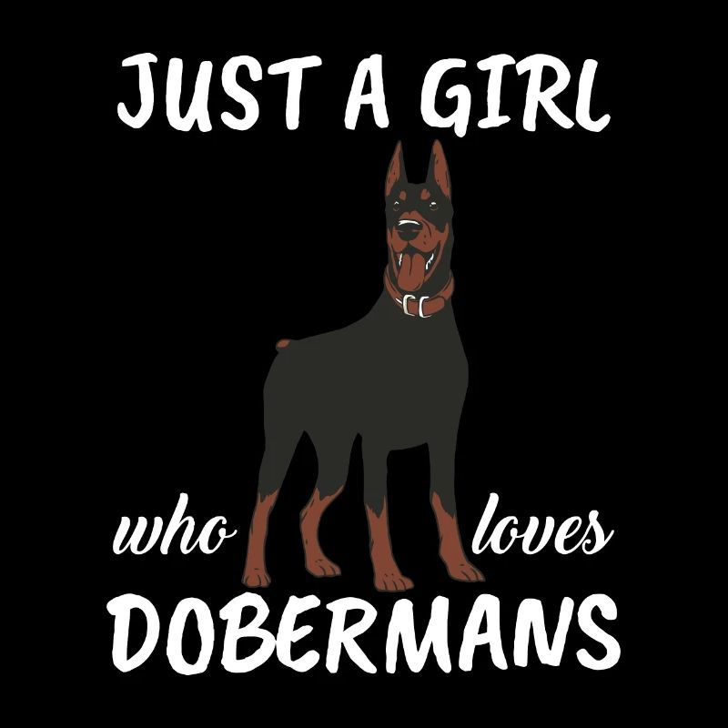 Nur ein Mädchen, das Dobermänner liebt