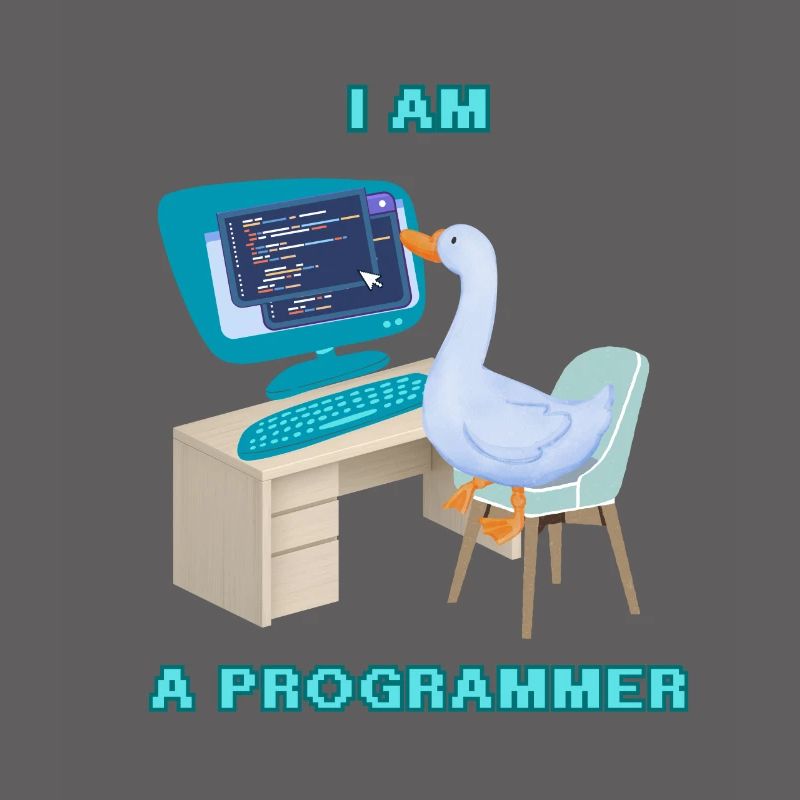 Eine Programmierer-Ente, ein lustiges Design für Programmierer