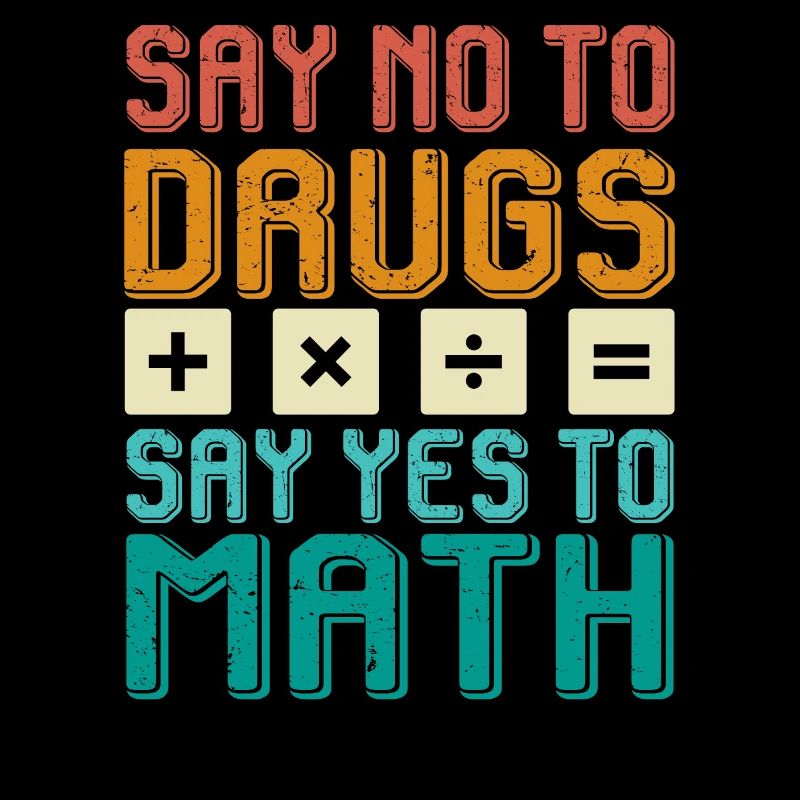 Ruban rouge Anti drogue Dites Non Drogues Dites Oui aux maths