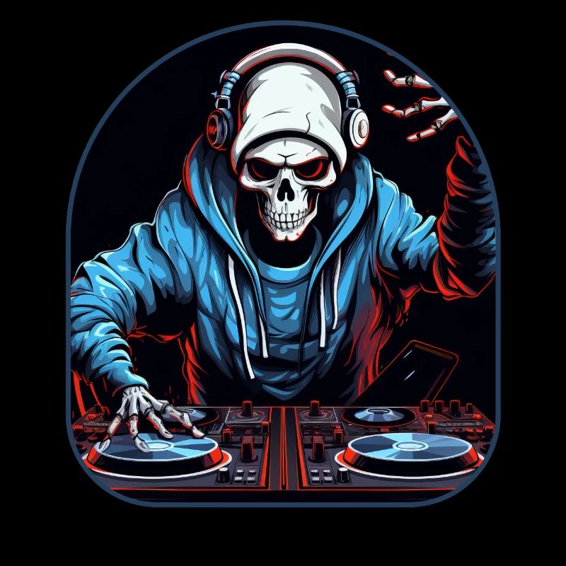 DJ Skeleton Spin and Rock