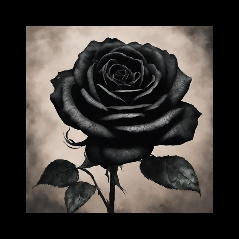 Schwarze Rose Kunstbild