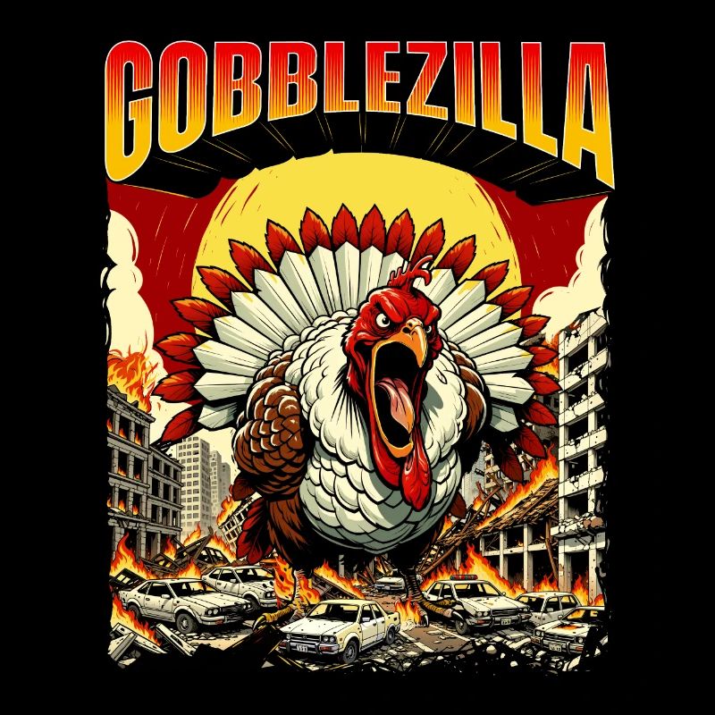 Gobblezilla - Thanksgiving Day Fall Holiday