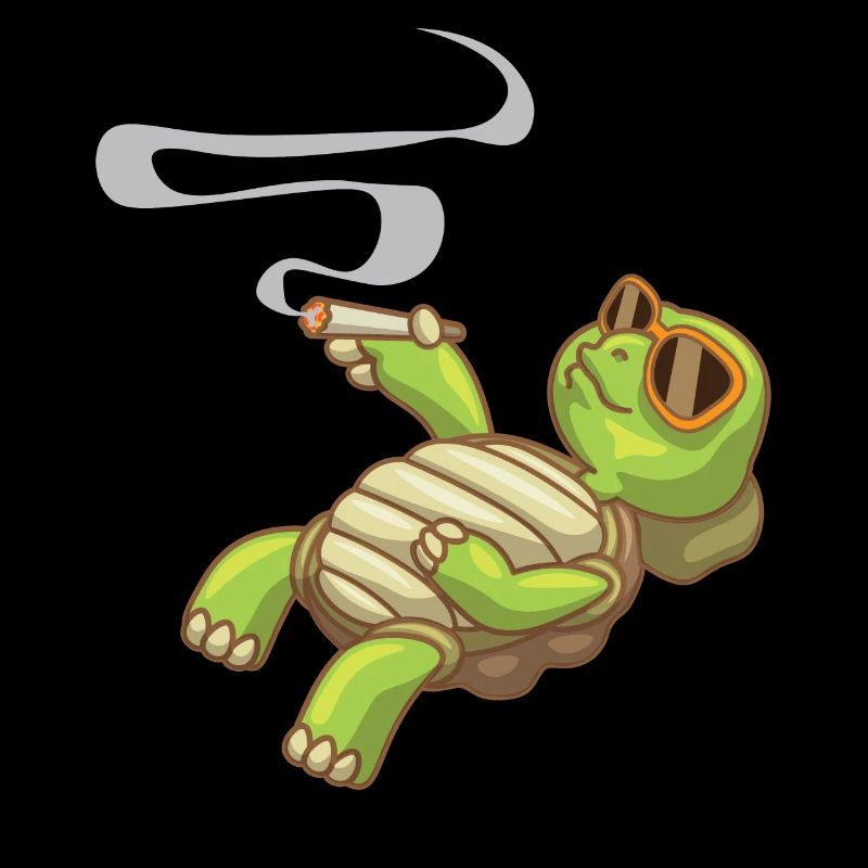 Sea Turtle Ocean Beach Smoking Turtle