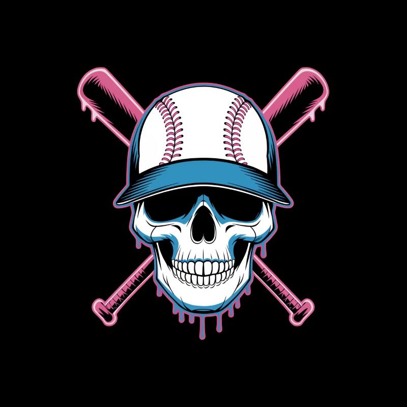 Baseball Skull Batte de Baseball