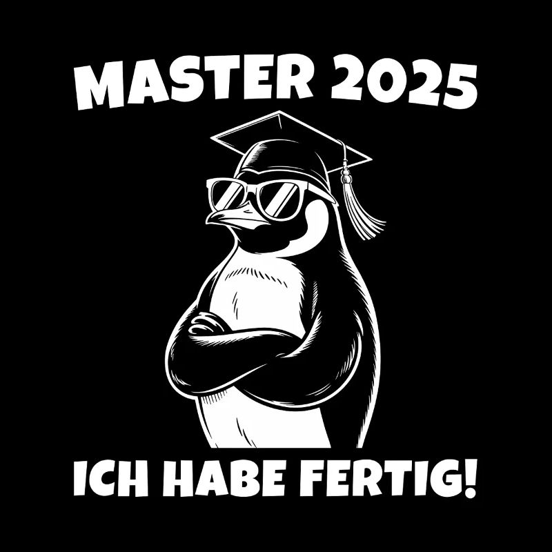 Master 2025 Pinguin Bestandenes Studium