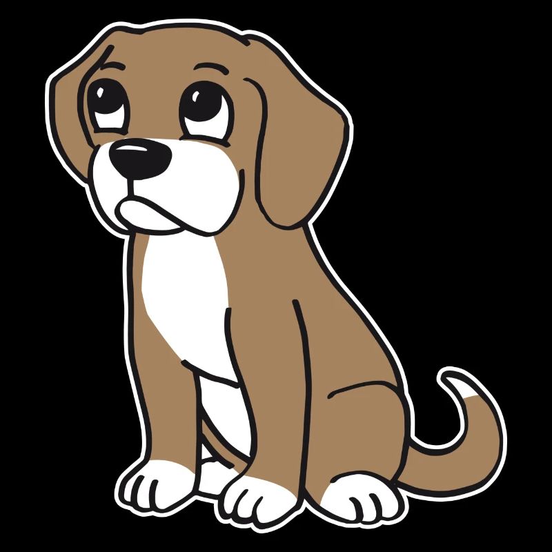 Chien mignon dans le style dessin animé