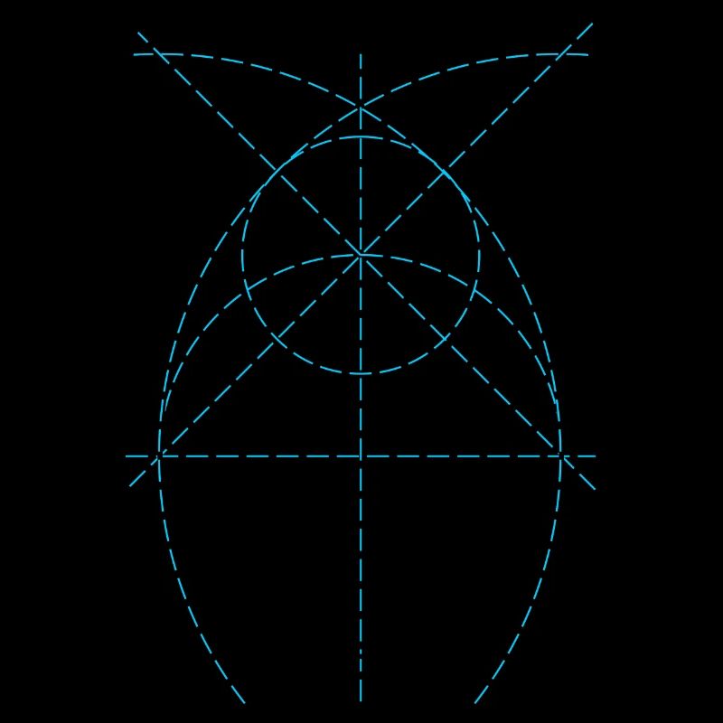 Technical Happy Easter Drawing