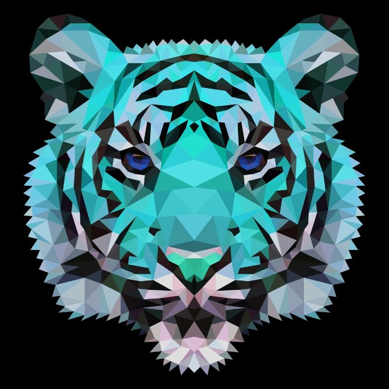 Tiger Polygon wild Löwe Geschenkidee