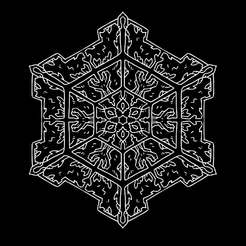 Mandala flocon de neige