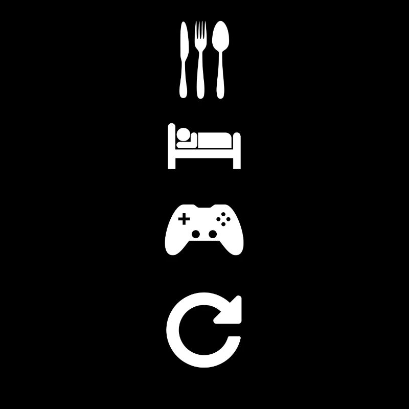 Eat Sleep Game Repeat Design Gift