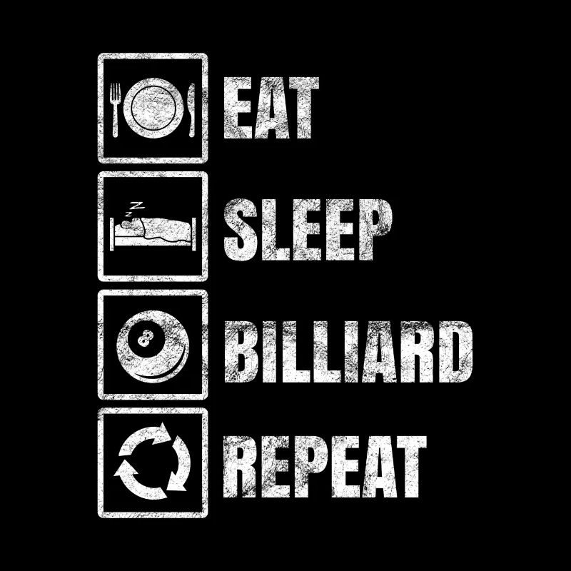 Eat Sleep Billiard Repeat Gift Pool Billiards