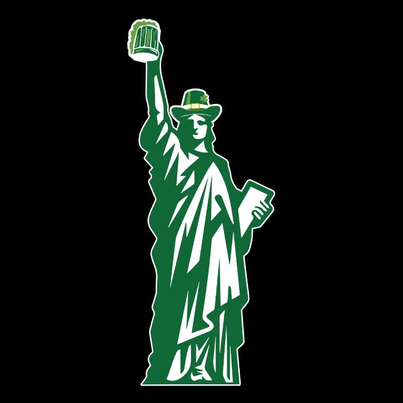 St. Patricks Day Freiheitsstatue Irish Green