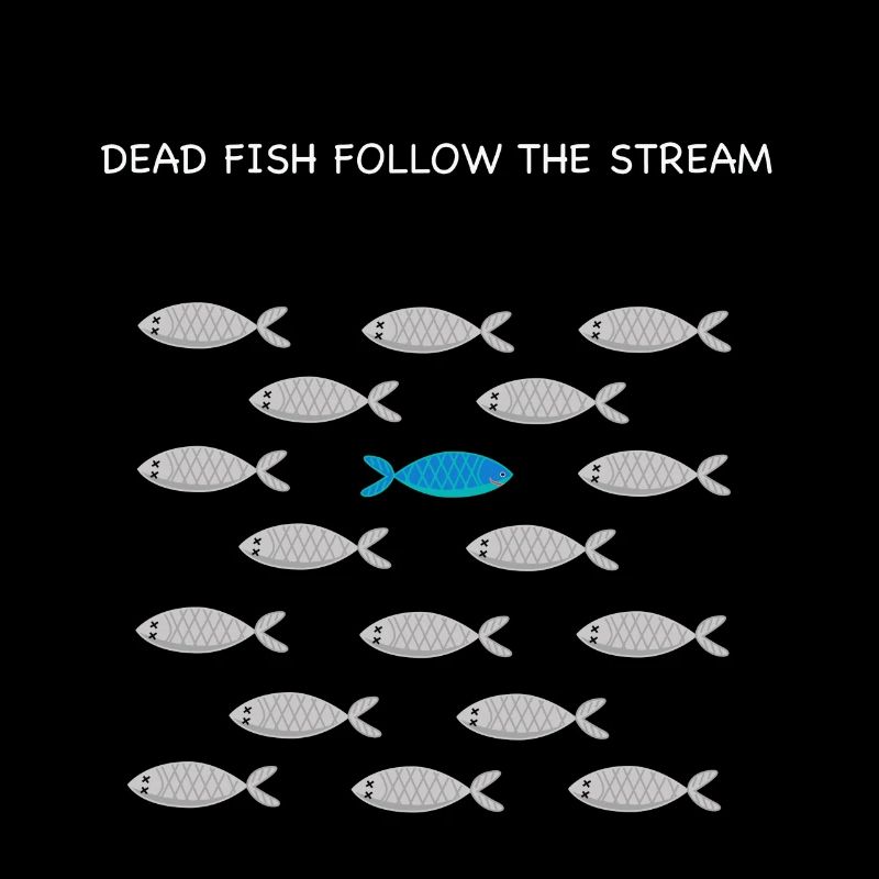 Dead fish follow the stream