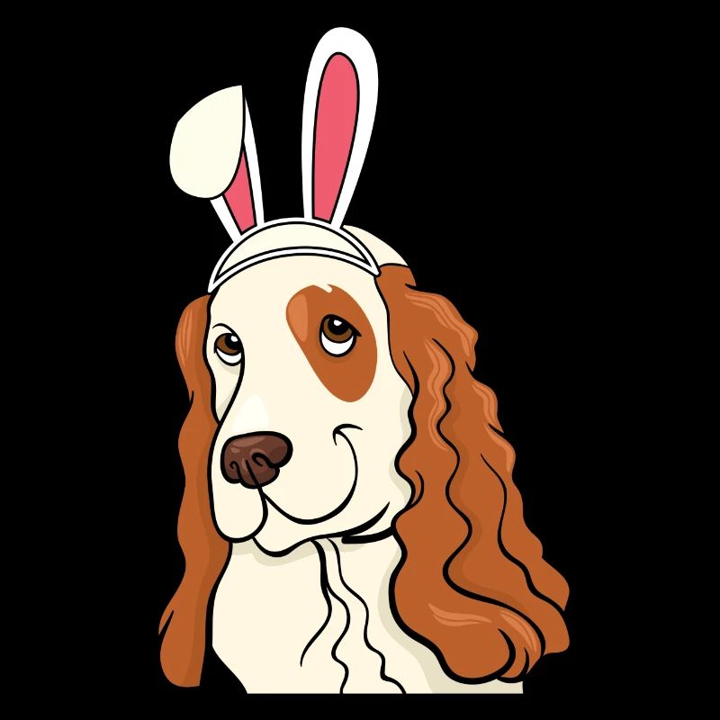 Cocker Lapin de Pâques Joyeuses Pâques Cadeau A