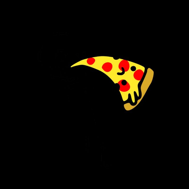 Pizzaschneider isst Pizza