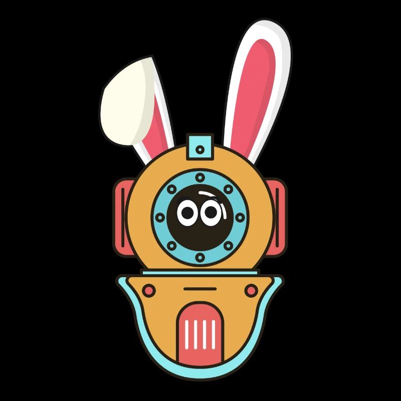 Plongée lapin plongeur de lapin de Pâques cadeau