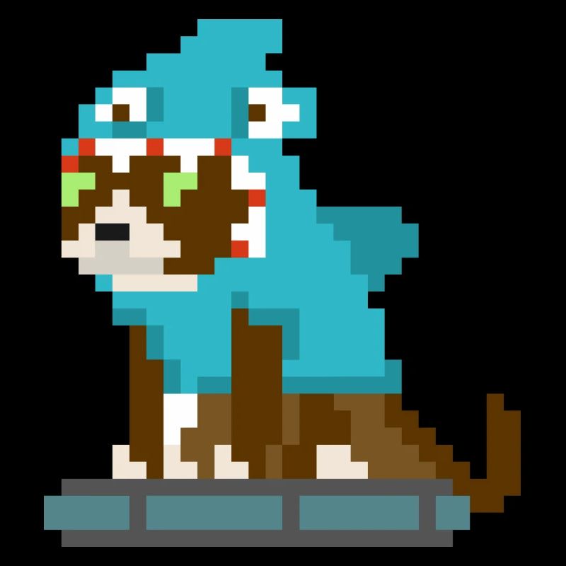 Chat-Shark meme Rumba 8Bits