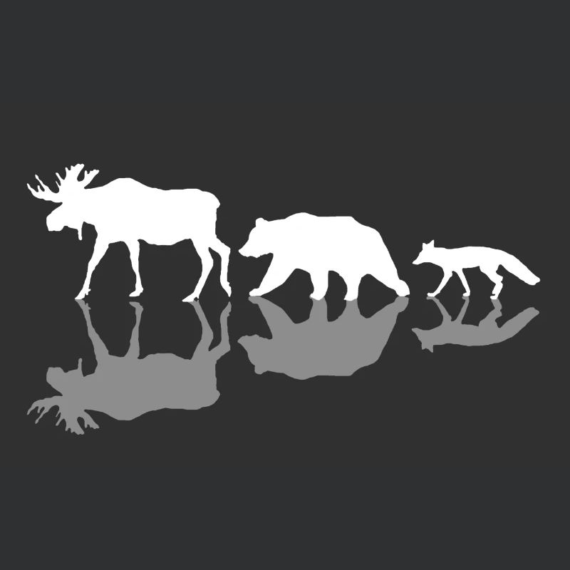 Ein Elch, ein Bär und ein Fuchs