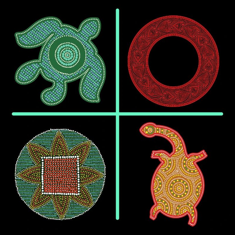 Aboriginal Australian Art - 4 éléments