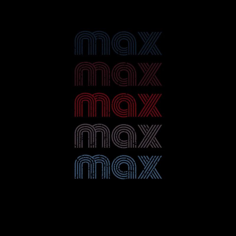70s Retro Name Vintage Personalized Max